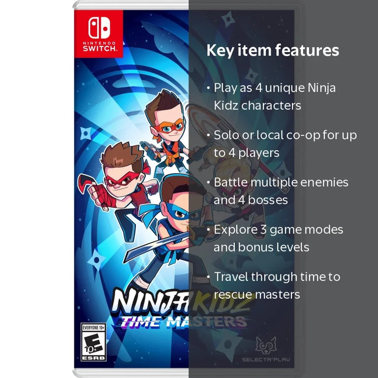 Ninja Kidz Time Masters Video Game, Kids Nintendo Switch - Walmart.com