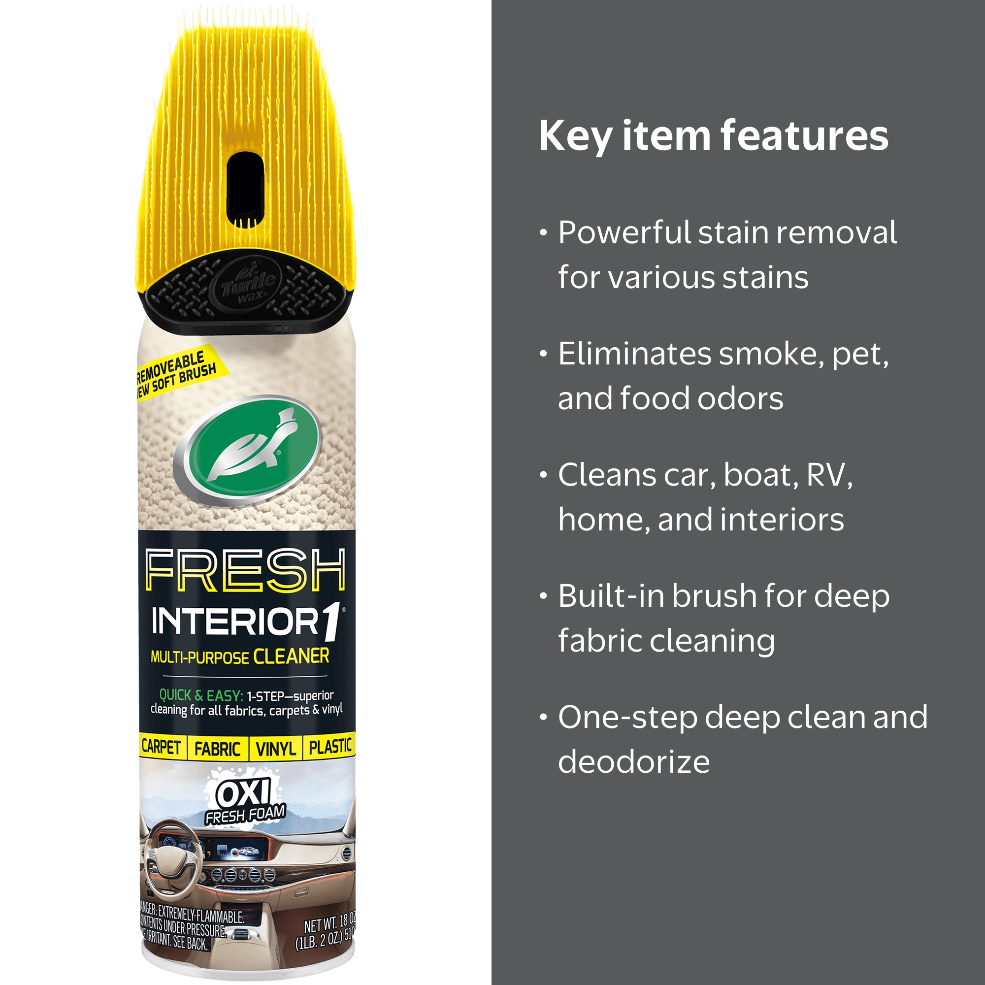 Turtle Wax Interior 1 Multi-Purpose Cleaner and Stain Remover