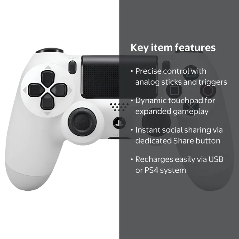 Sony PlayStation 4 Glacier White DualShock Wireless Controller