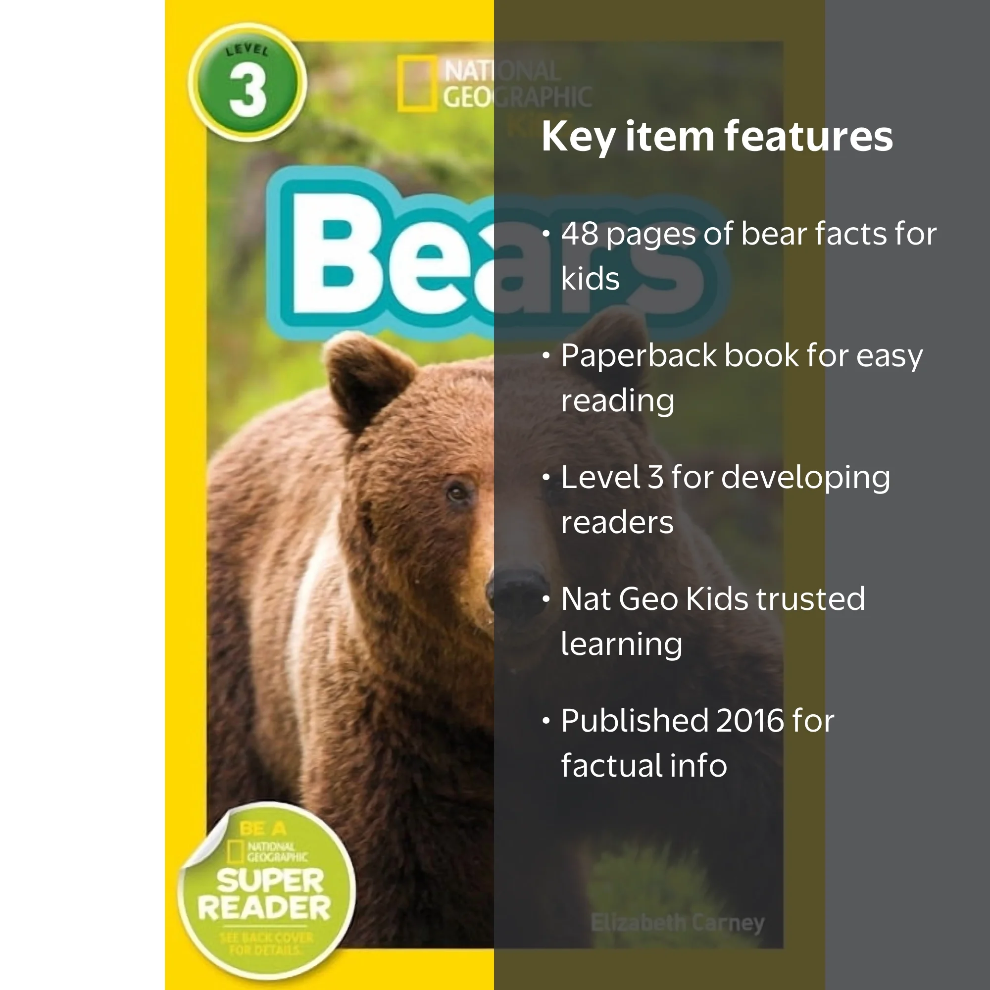 National Geographic Kids, Readers Bears, Level 3, Paperback