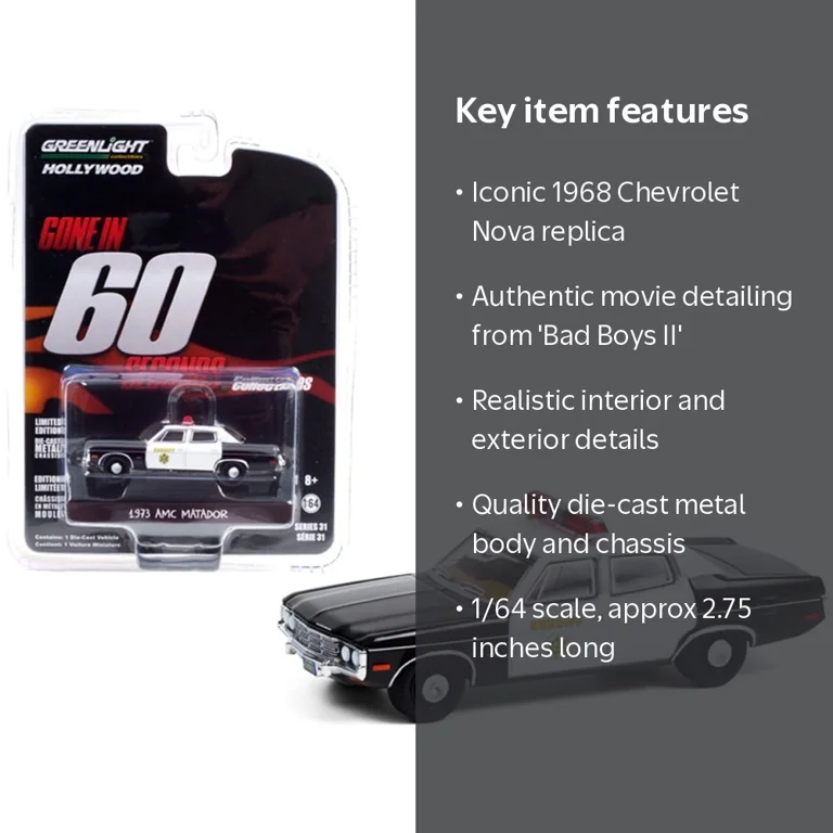 Greenlight Hollywood Series Diecast Model Cars - 1/64 Scale