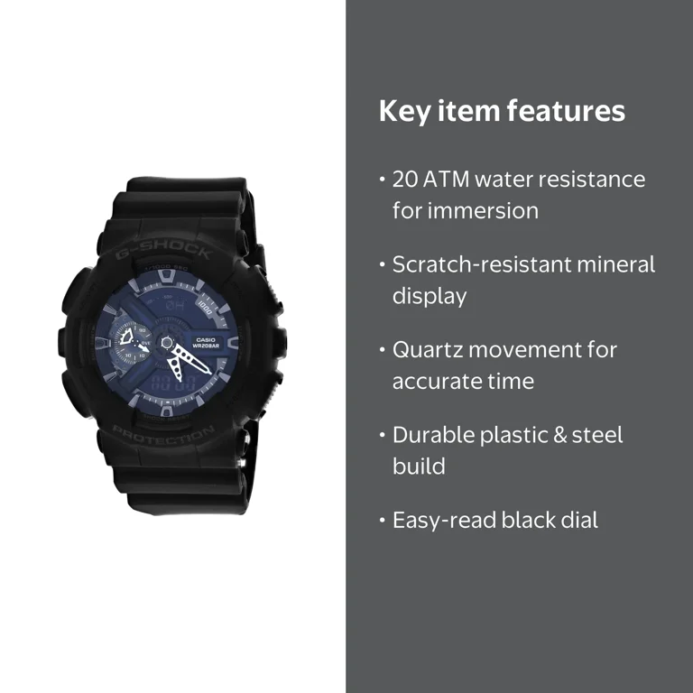 Casio Men's G-Shock GA-110-1BCR Watch Black Dial Quartz Movement