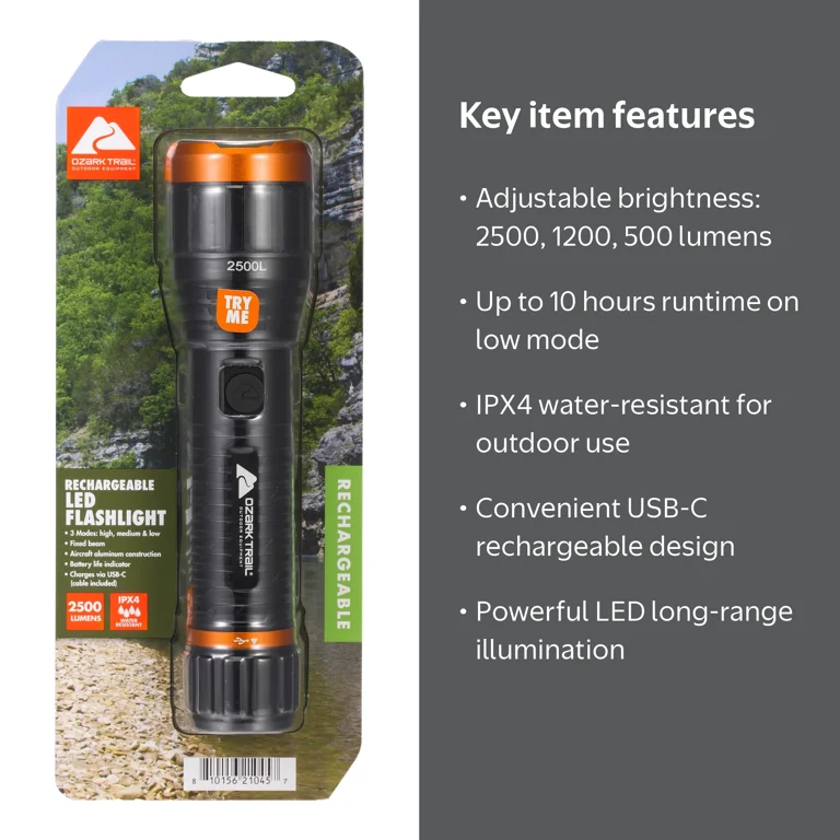 best flashlight rechargeable eco Fenix E35R while the twist focus allows you to seamlessly adjust the beam for optimal visibility Echo