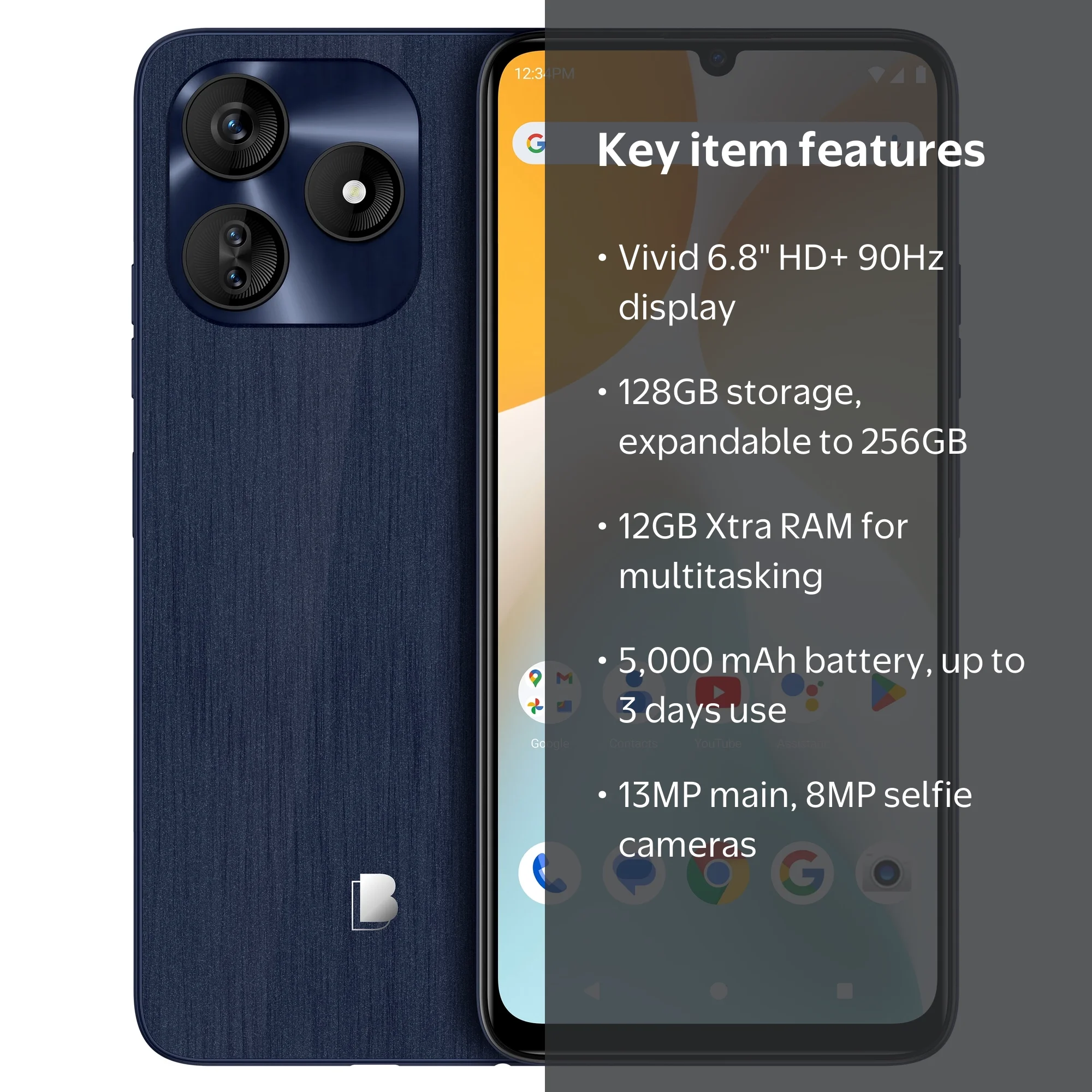 BLU, Smartphone, G64L G0991WW, 6.8