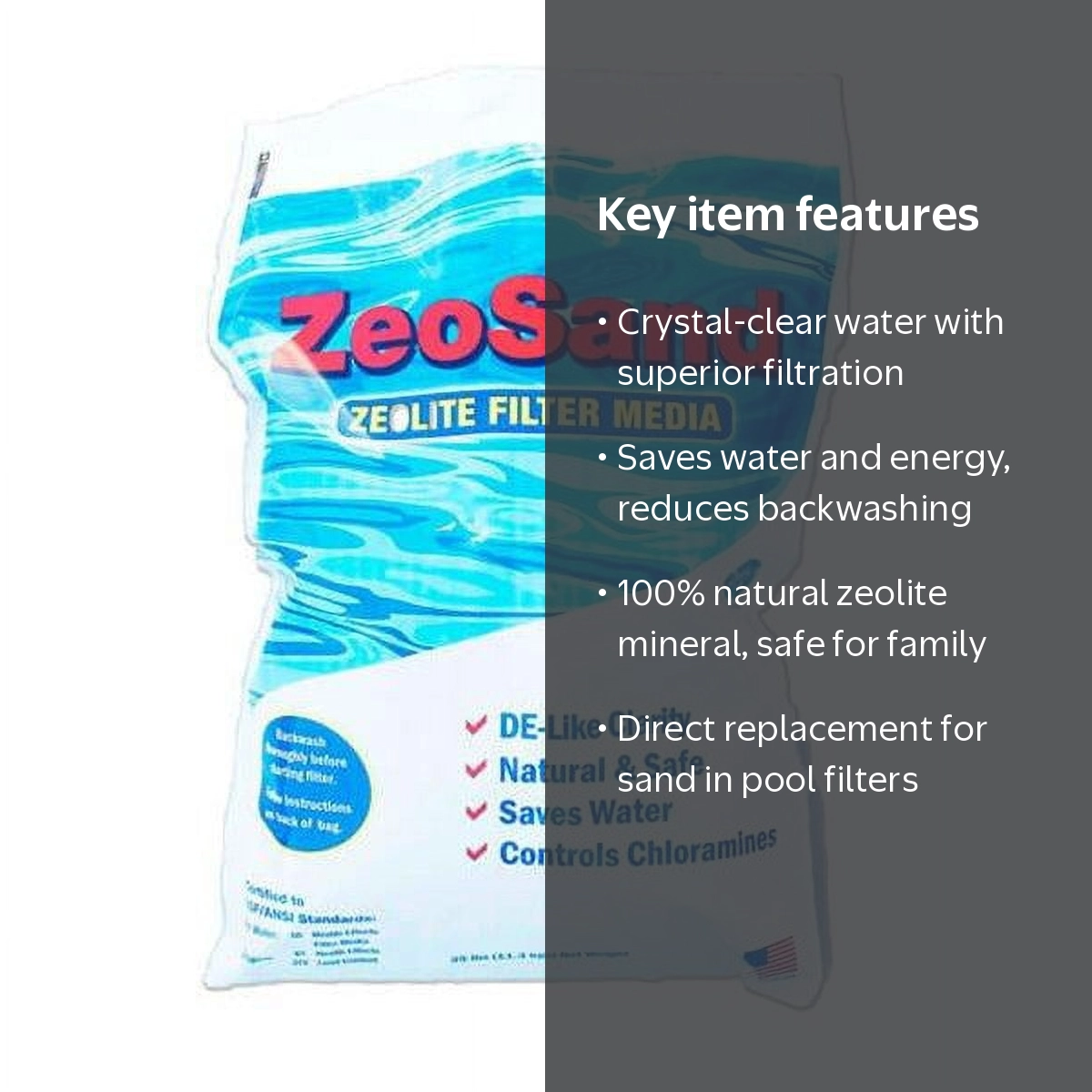 ZeoSand Zeolite Pool Filter Media – 50 lbs – Sand Filter
