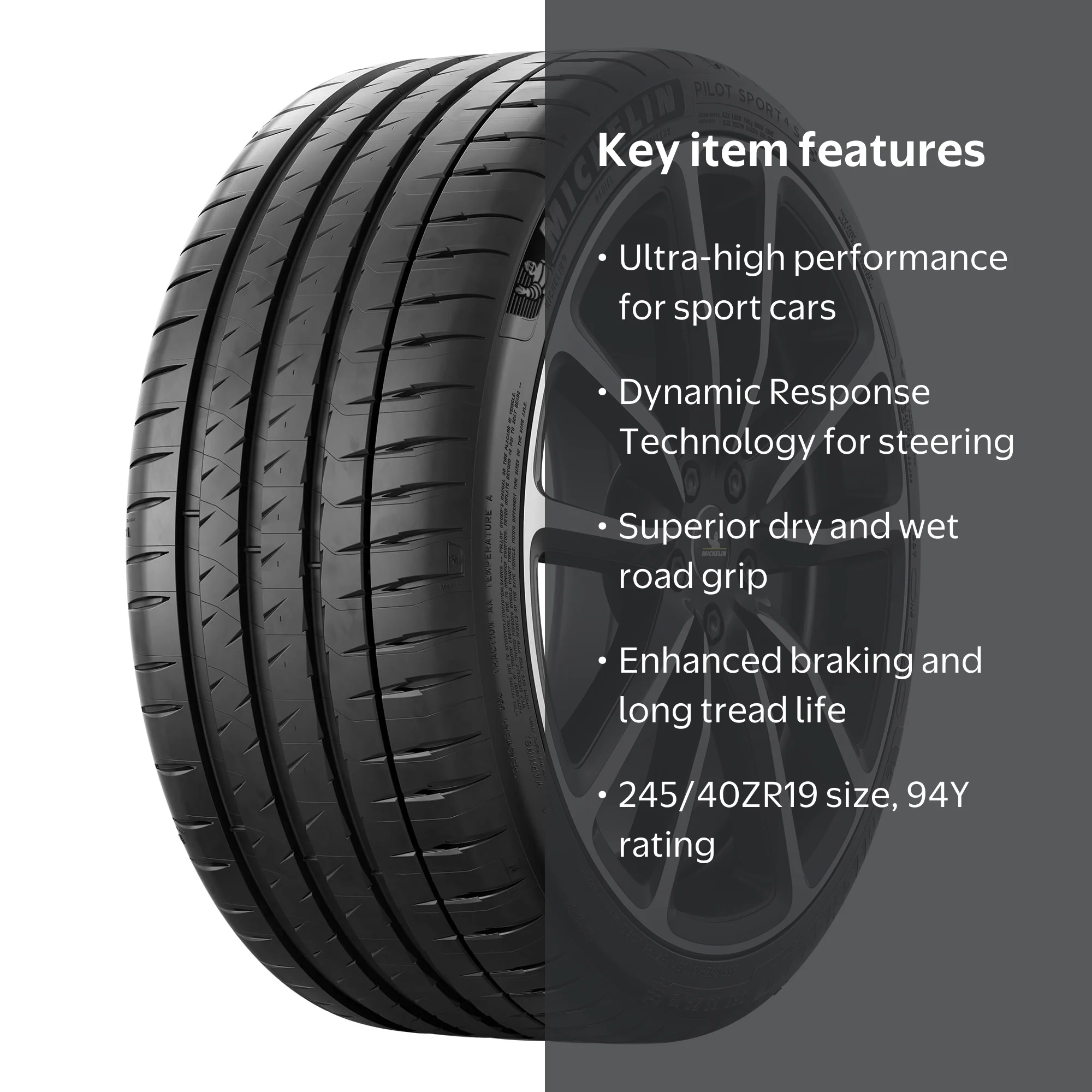 Michelin Pilot Sport 4S Performance 245/40ZR19 94Y Passenger Tire