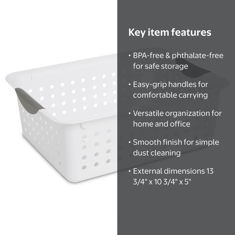 Sterilite Medium Ultra Basket, 13 3/4