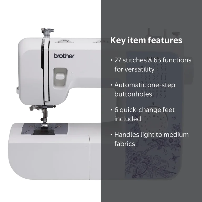 Brother, Lightweight Sewing Machine, XM2701, 27 Stitches - Walmart.com