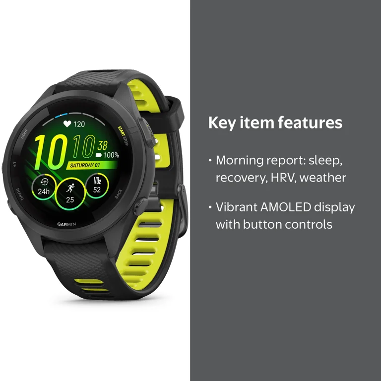 Garmin Forerunner 265S Running Smartwatch, AMOLED Display
