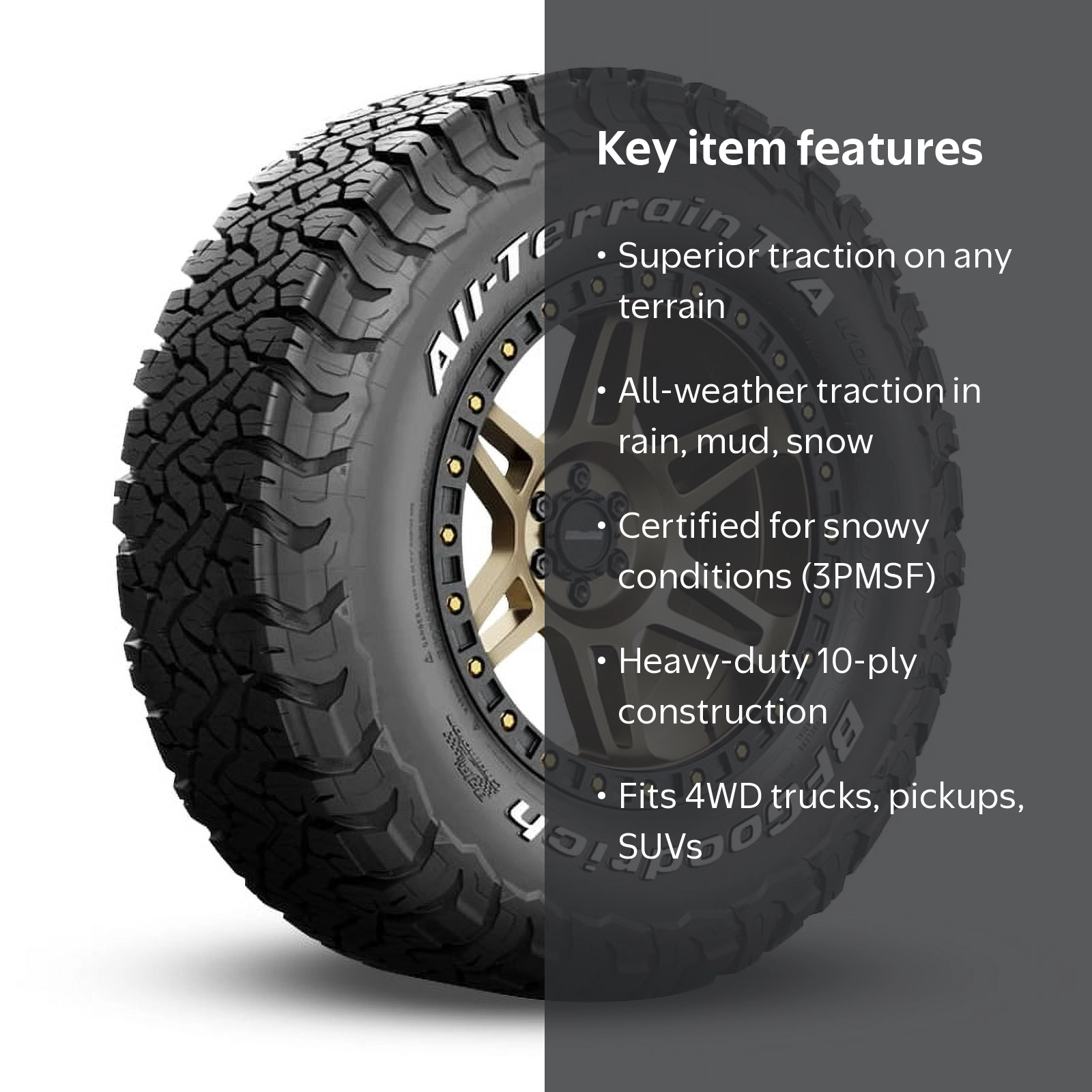 BFGoodrich, All-Terrain T/A KO3 LT285/75R16 126/123S E, 285/75R16