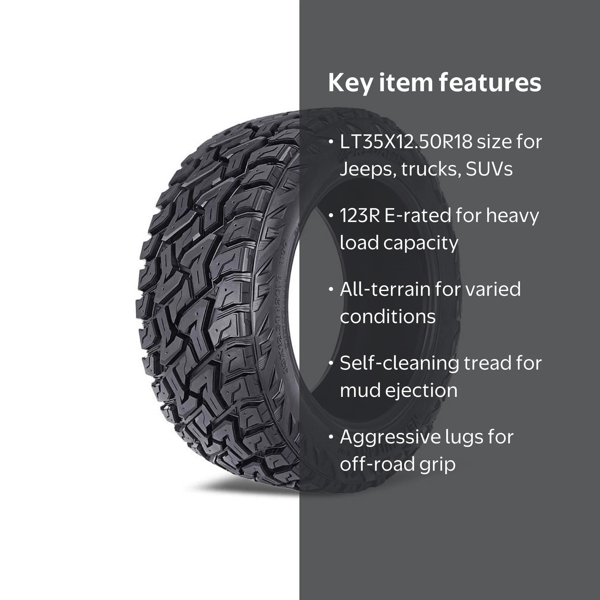 Predator New Mutant X-RT All Terrain LT35X12.50R18 123R E Light