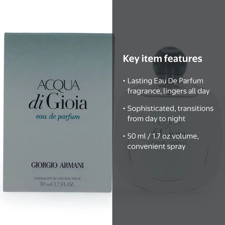 Giorgio Armani, Acqua di Gioia Eau De Parfum, 50 ml - Walmart.com