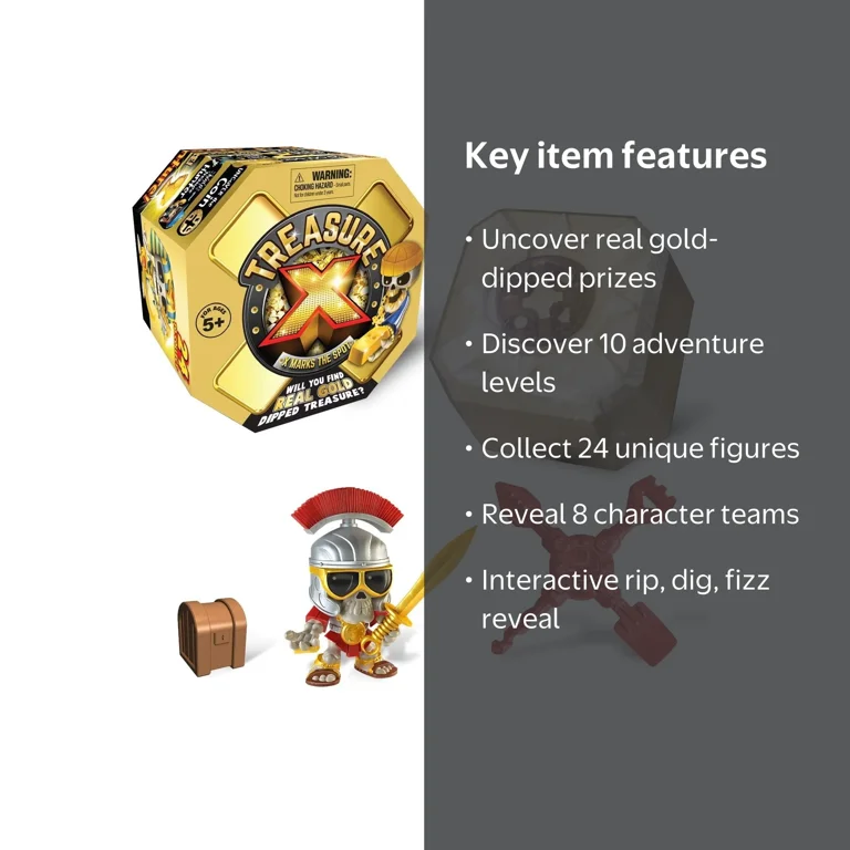 Treasure X Adventure Pack with Gold Dipped Treasure, 24 Figures
