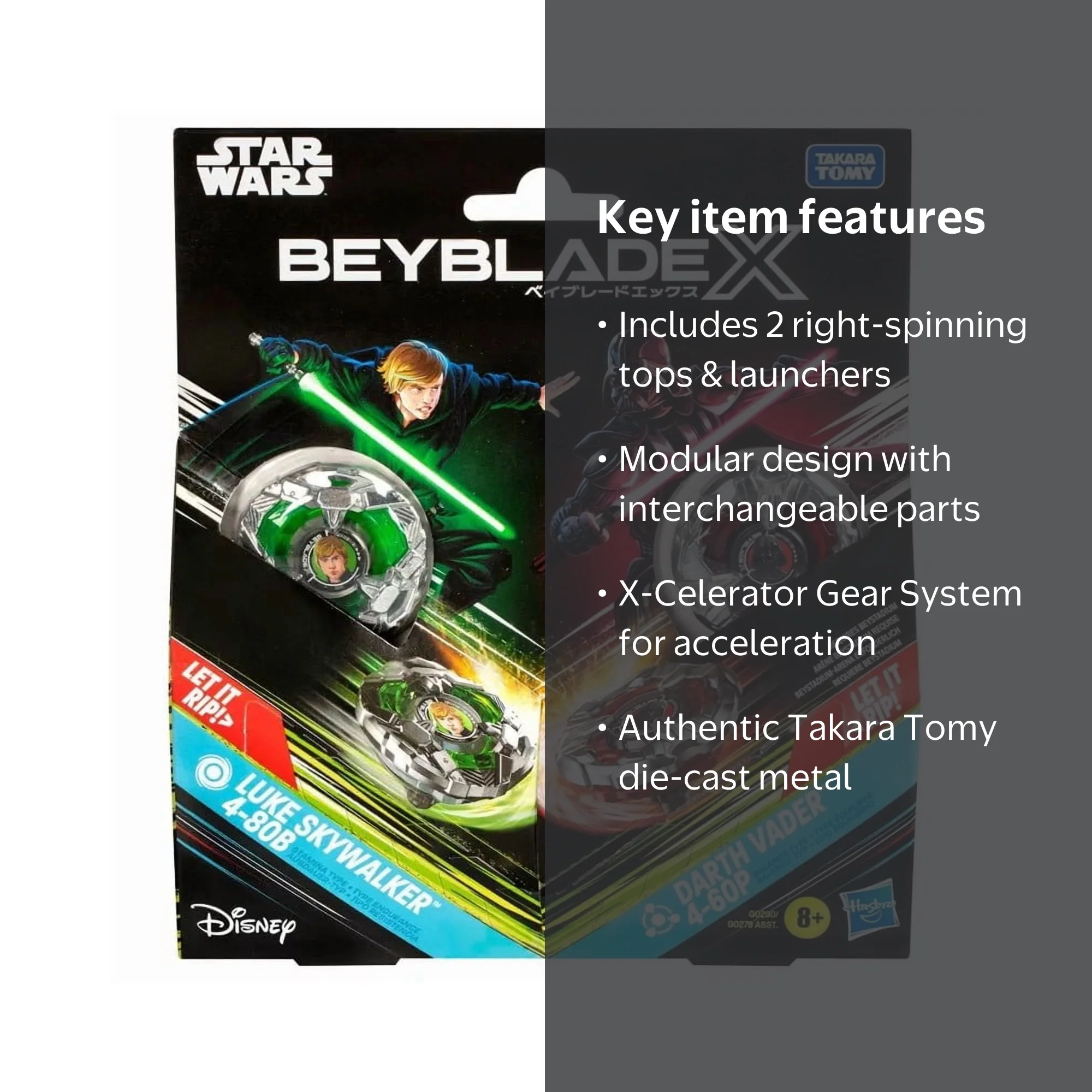 Beyblade X Star Wars Luke Skywalker 4-80B & Darth Vader 4-60P