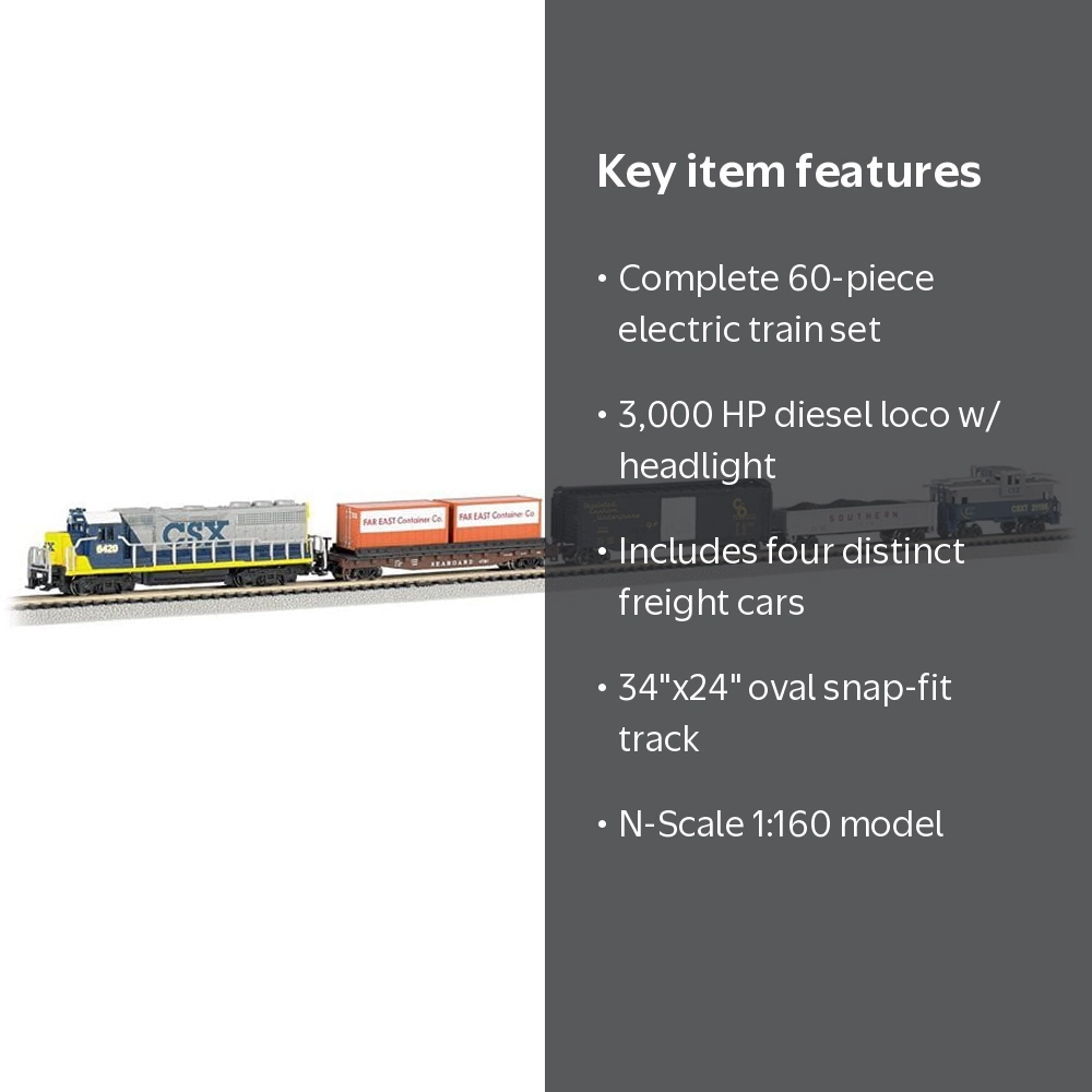 Bachmann Trains N Scale Freightmaster Electric Train Set, 60