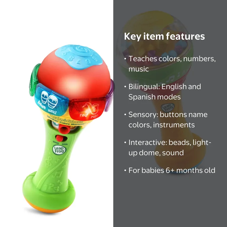 LeapFrog Learn and Groove Shakin' Colors Maracas, 6-36 Months