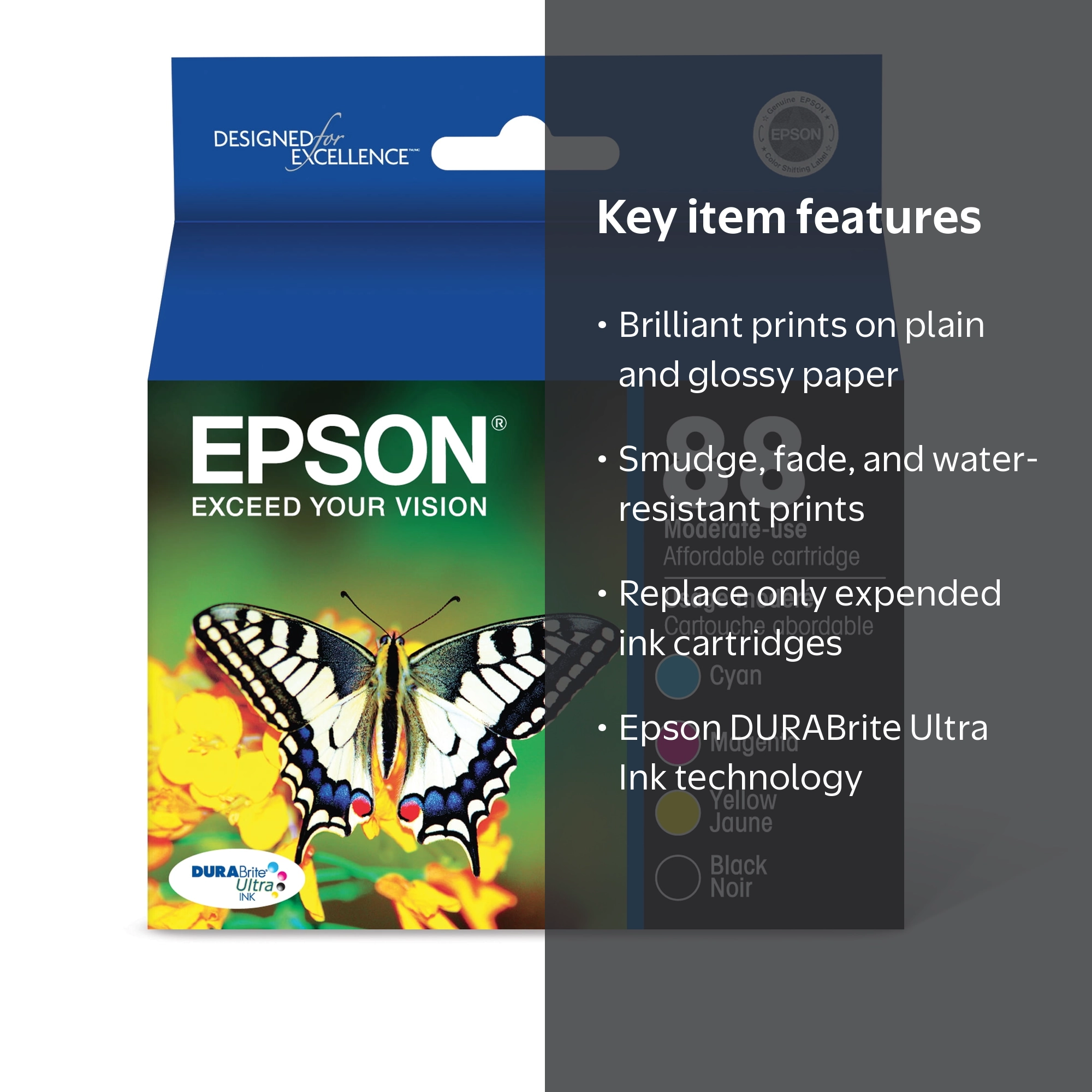 EPSON 88 DURABrite Ultra Ink Black & Color Combo Pack For CX-4400
