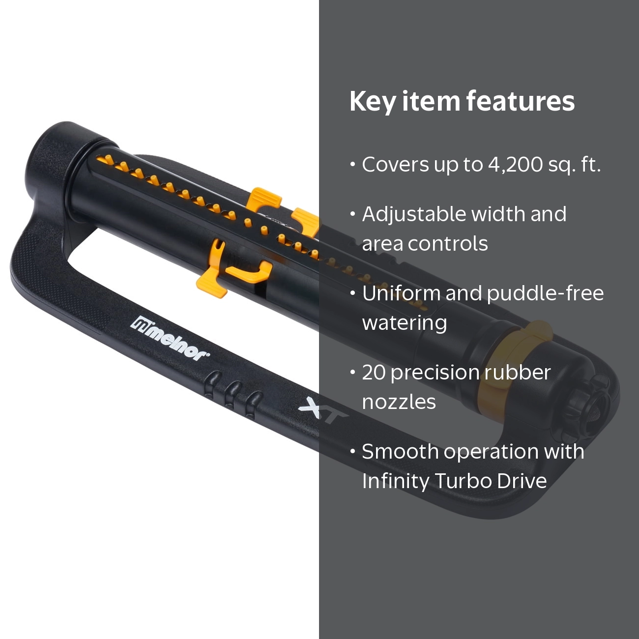 Melnor XT4100 Turbo TwinTouch Deluxe Oscillating Sprinkler with