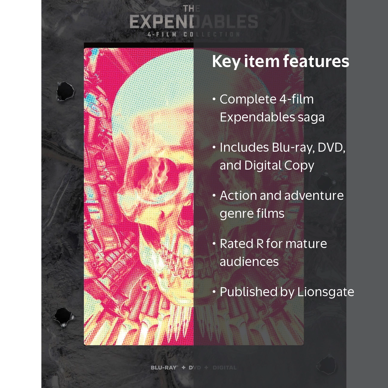 AeLL. THE MOVIE COMPLETE DVD BOX 4枚組 The Expendables 4-Film Colllection (Blu-ray + DVD + Digital Copy