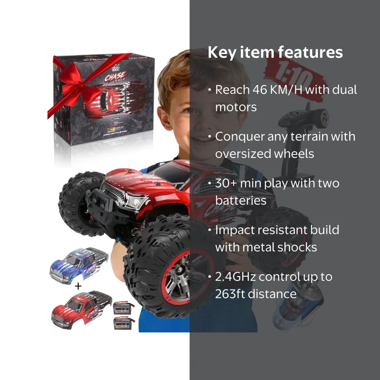 Hot Bee 1:10 Scale 46KM/H 4WD Off-Road RC Car, Fast Radio Control