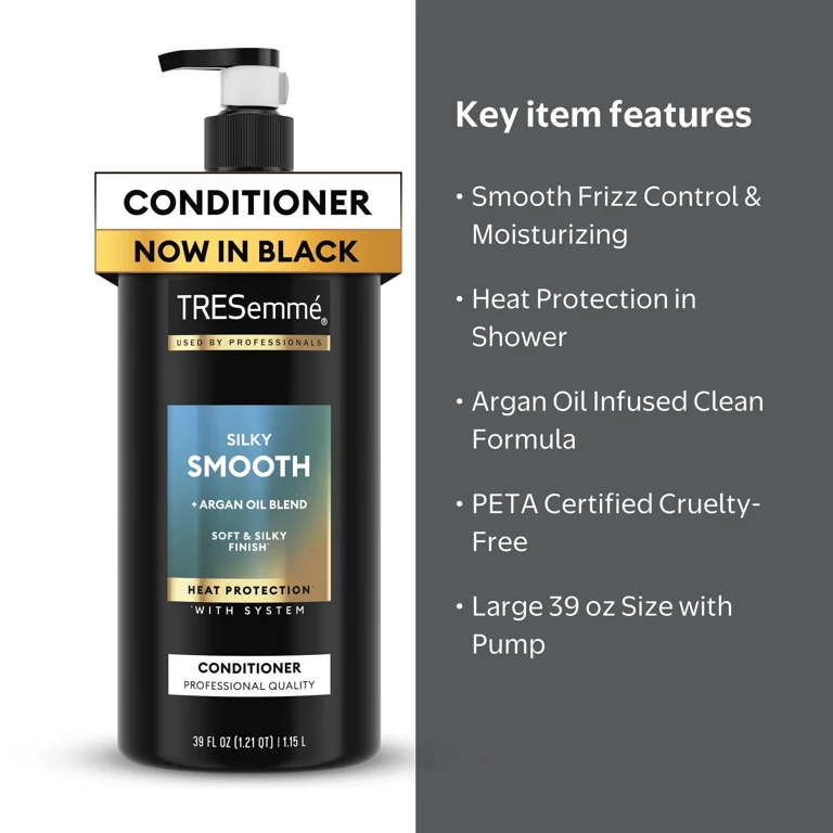 TRESemmé Silky & Smooth Anti-Frizz Conditioner with Pump 39 oz for