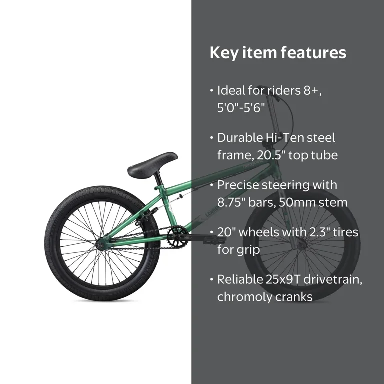 Mongoose Legion L60 Freestyle BMX Bike, 20-Inch Wheels, Ages 8 and
