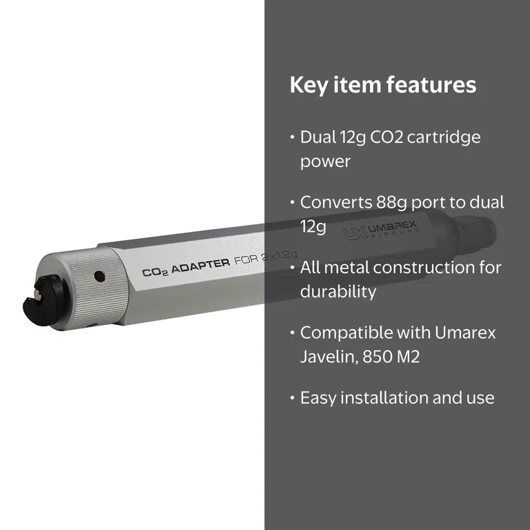 Umarex CO2 Adapter for 2√ó12g CO2 Cartridges, replaces 88g