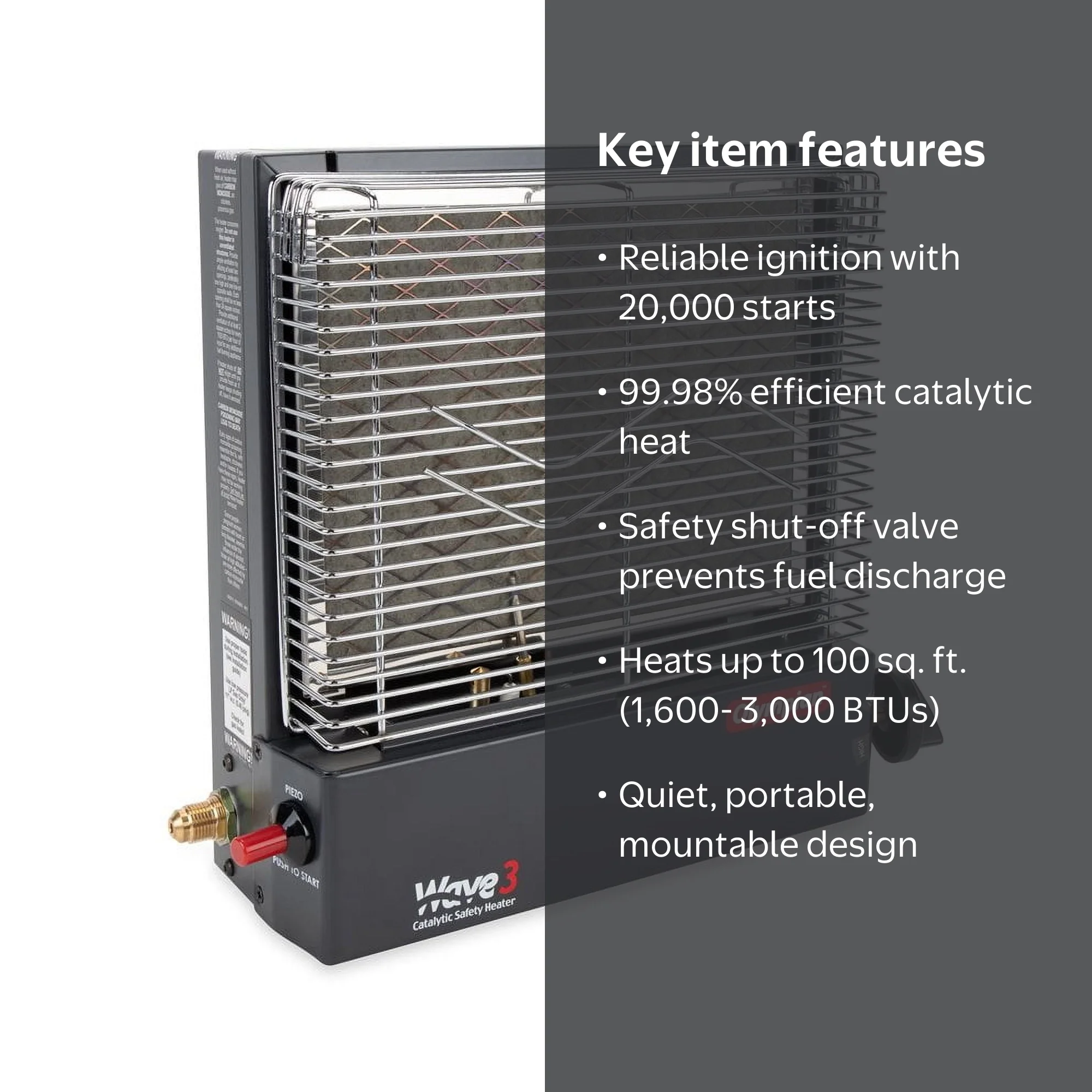 k*3様 Valor No.20 CONVECTOR HEATER イギリス製 Camco Olympian RV Wave-3 LP Gas Heater, 1600-3000 BTU, Warms 100