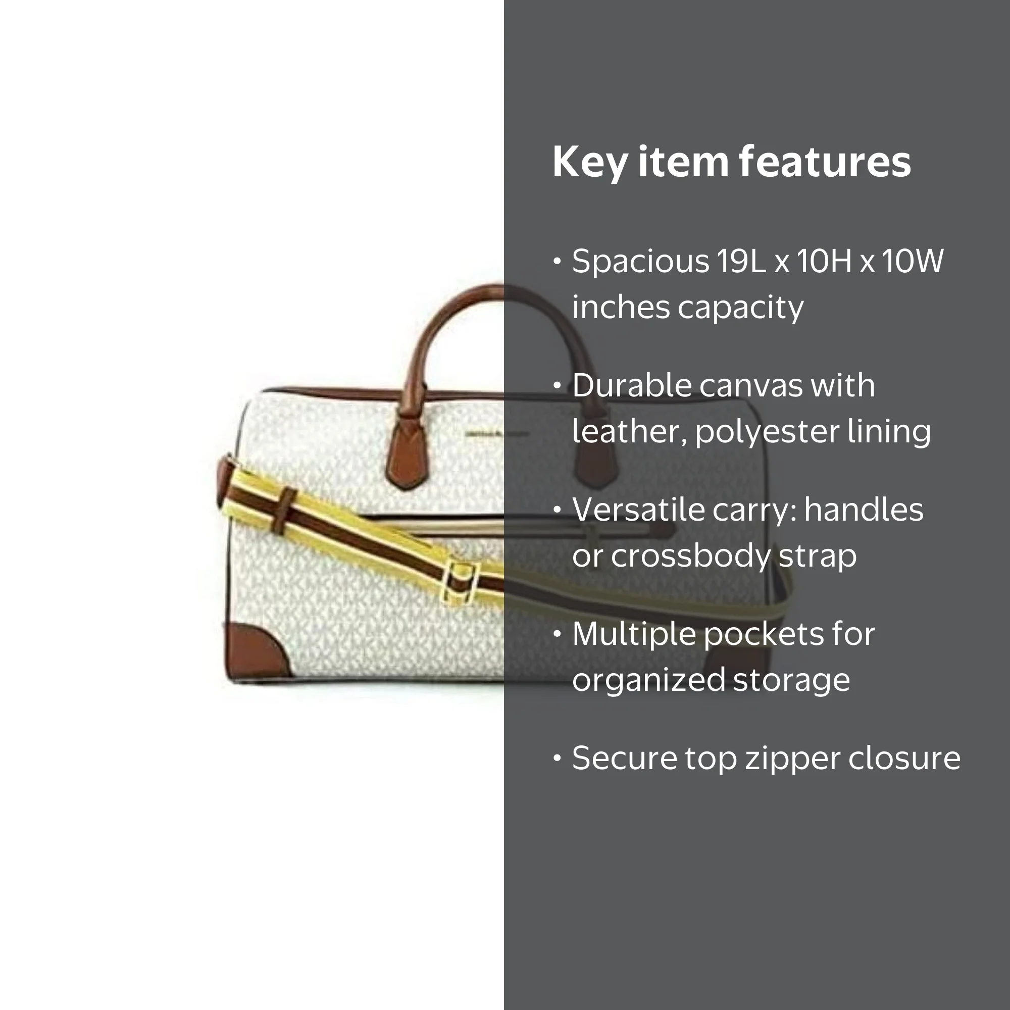 Michael Kors Jet Set Travel XL Leather Overnight Duffle Weekender