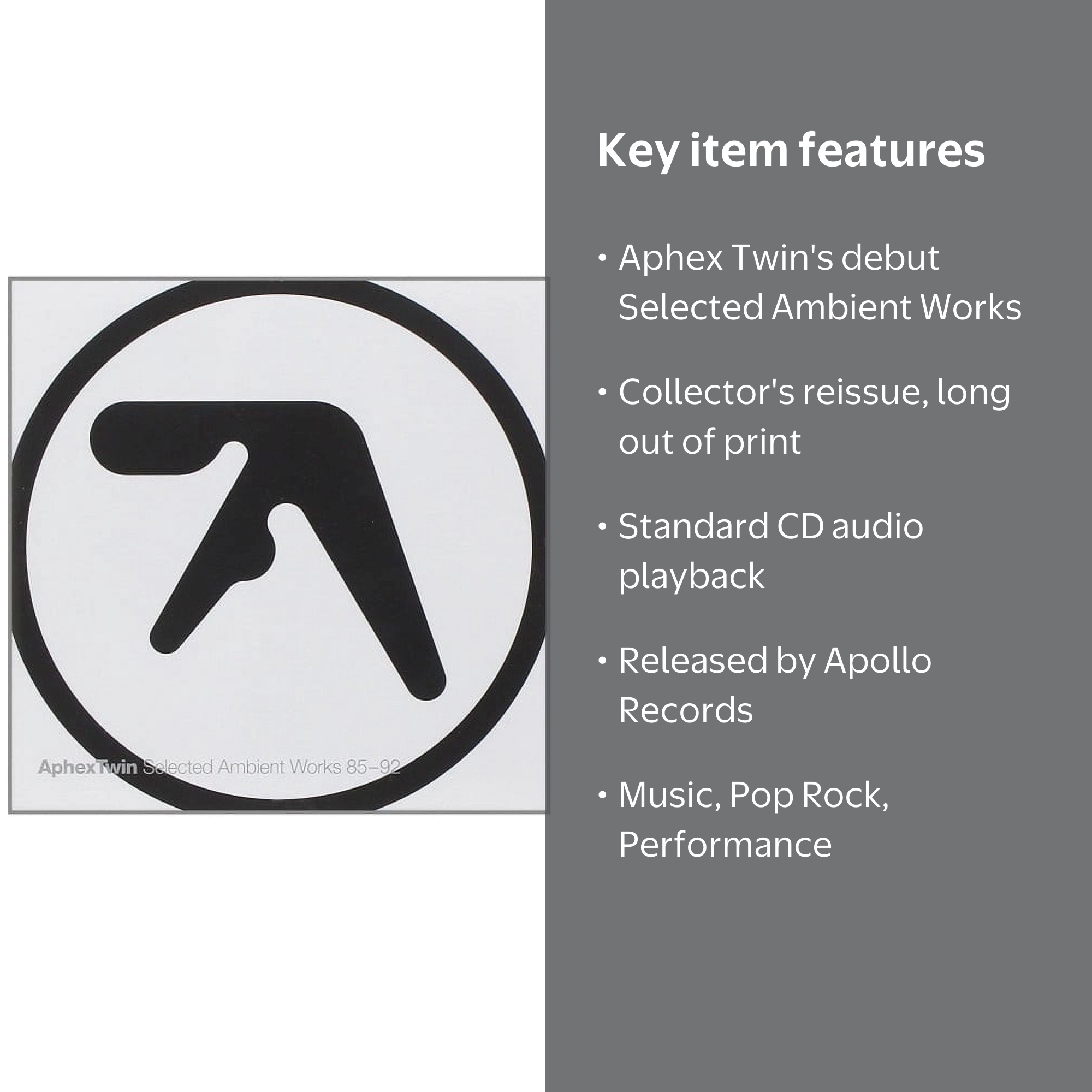 洋楽 aphex twin selected ambient works 85-92 SelectedAmbientWorks_1200x1200