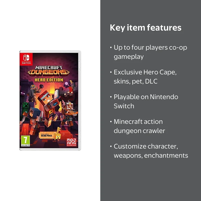 Minecraft Dungeons: Hero Edition - Nintendo Switch Video Game
