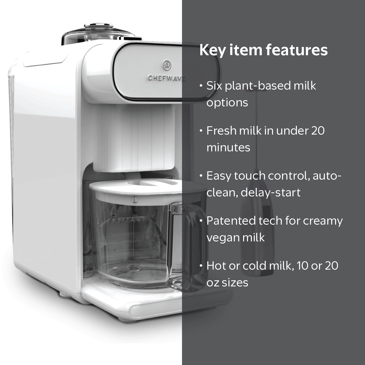 Chefwave Milkmade Milk Maker with 6 Plant-Based Programs - Walmart.com