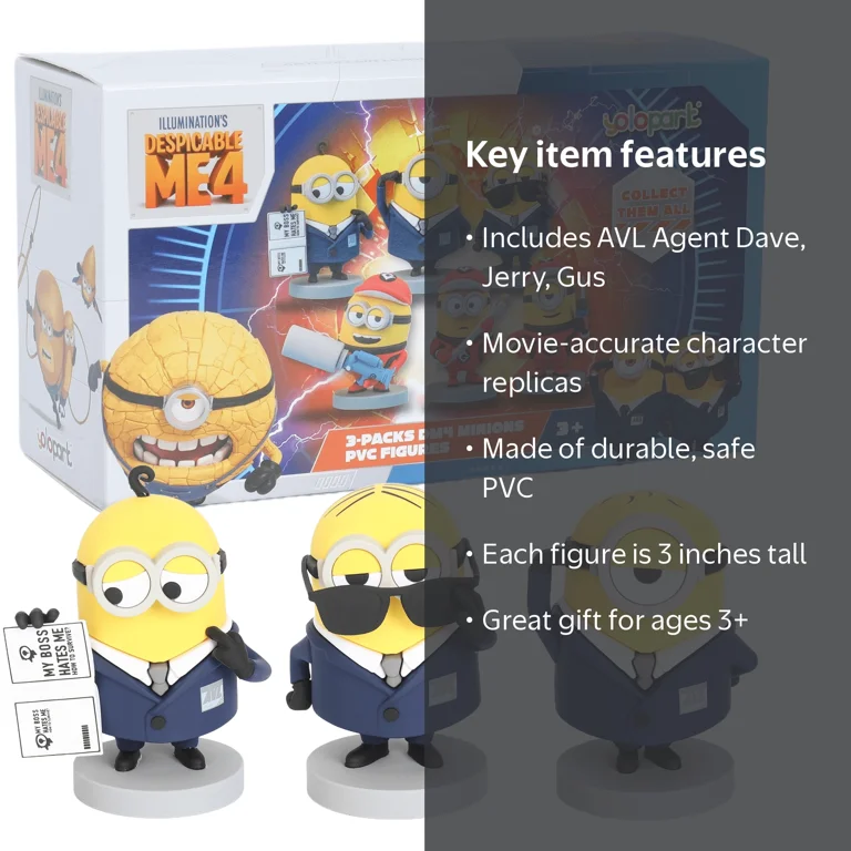 YOLOPARK, Minions Toys, Despicable Me 4, 3 inches, 3PCS - Walmart.com
