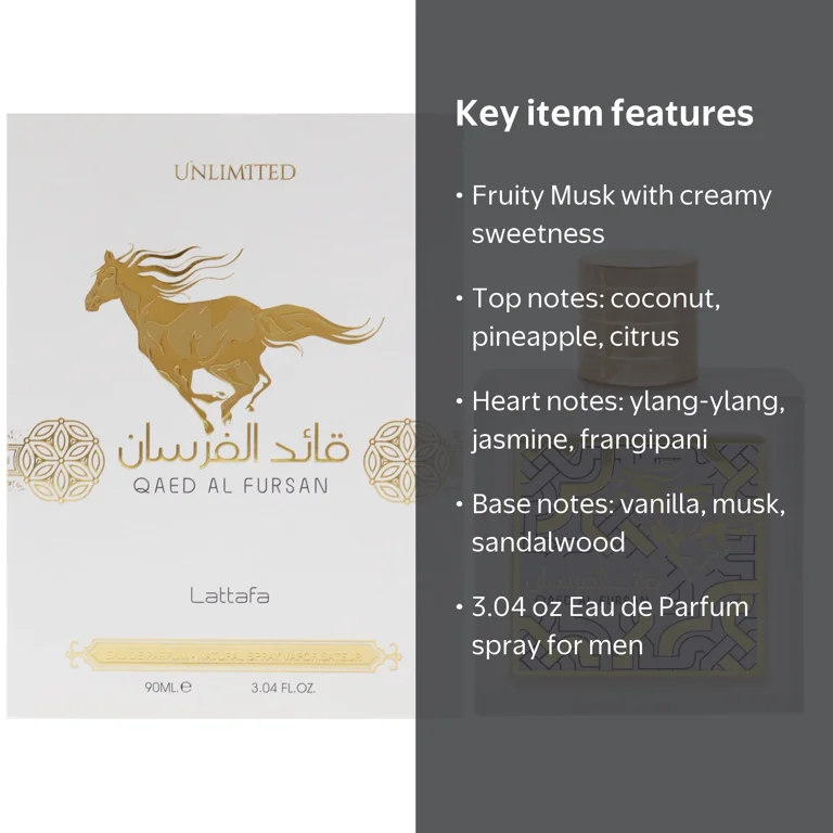 Lattafa, Qaed Al Fursan Unlimited by Lattafa, 3.04 OZ, for Men