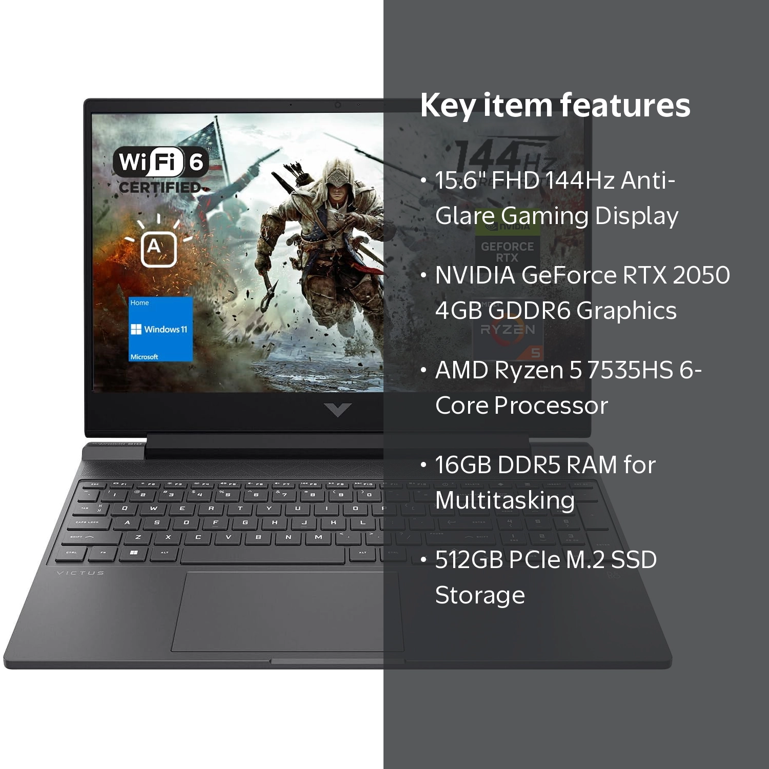 HP Victus 15 Gaming Laptop, 15.6
