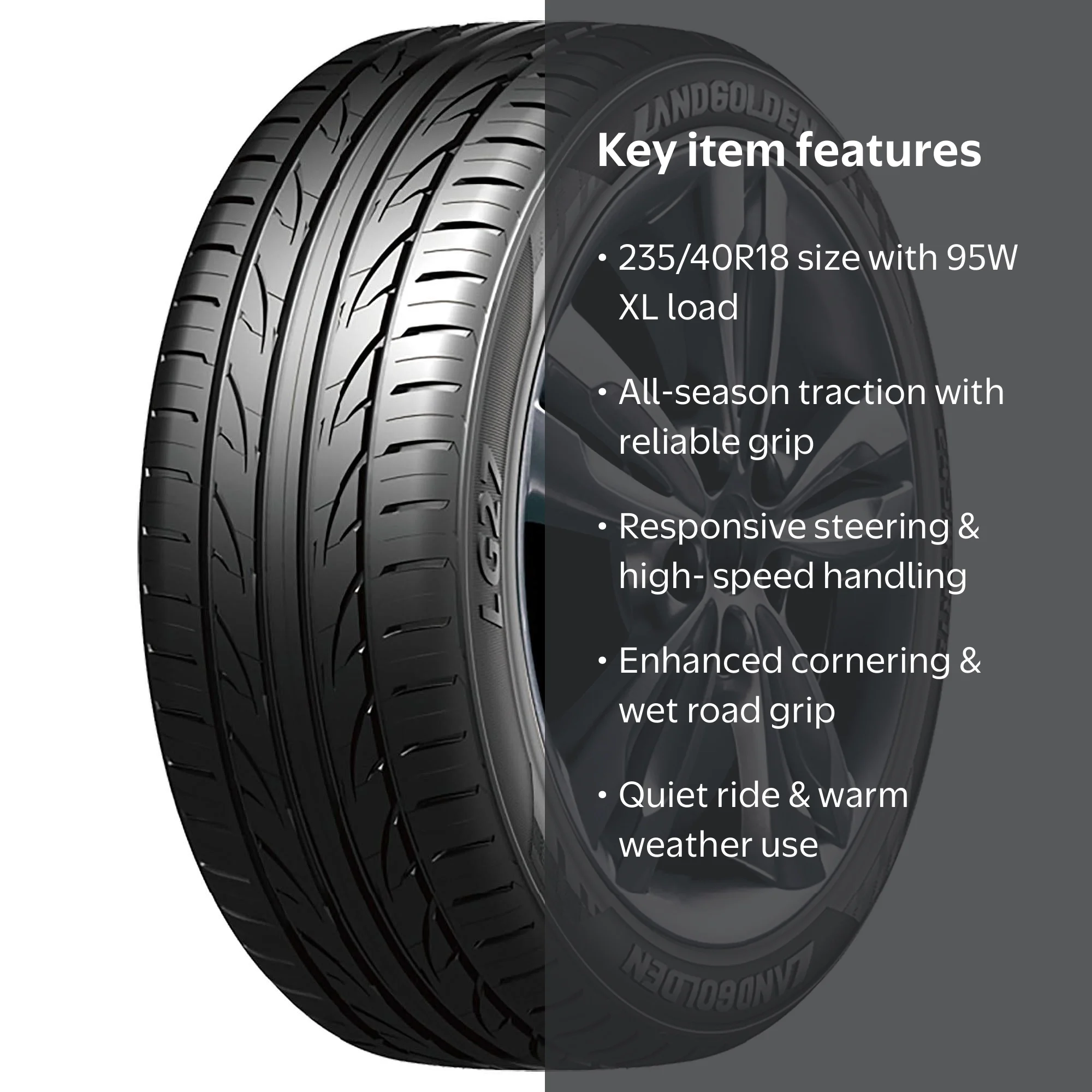 LandGolden High-Performance All-Season Passenger Tire LG27 UHP 235
