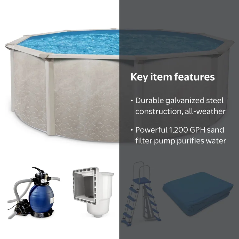 Aquarian Metal Phoenix Outdoor Above Ground Tall Swimming Pool Kit