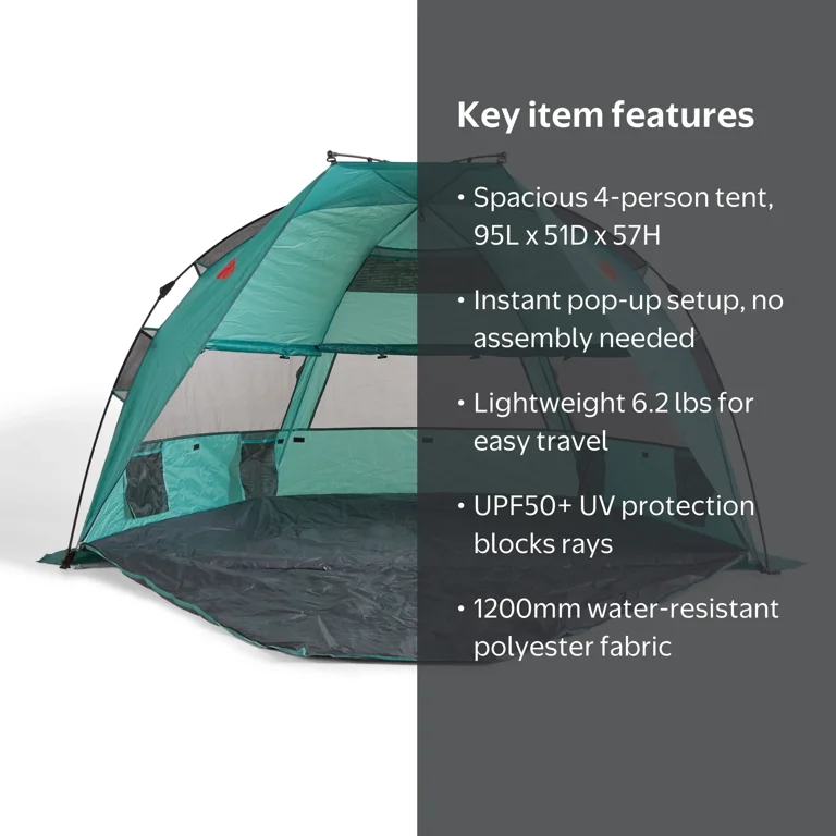 Free Shipping! OmniCore Designs SunbusterXL4 Beach Tent - Portable
