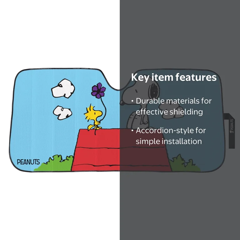 Peanuts, Snoopy Doghouse Accordion Sunshade, Universal Fit