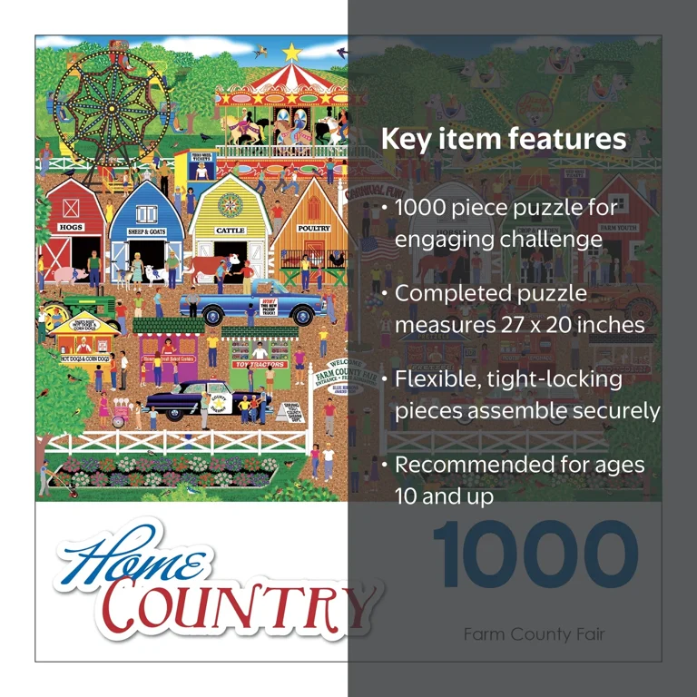 Cra-Z-Art, Jigsaw Puzzle, 1000-Piece Farm Country Fair, 27