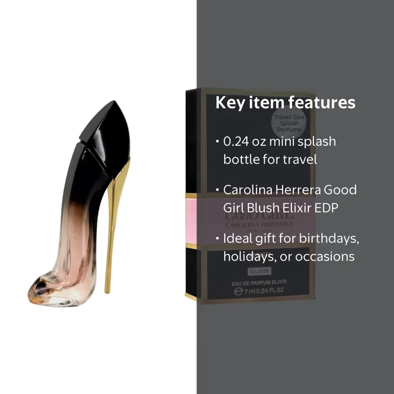Carolina Herrera Ladies Good Girl Blush Elixir EDP Perfume for Women Mini Splash 0.24 oz Fragrances 8411061083710