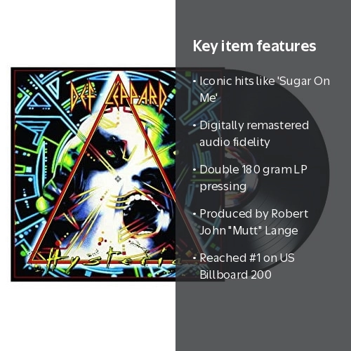 Mercury, Vinyl Record, Def Leppard Hysteria, 180g Double LP + more