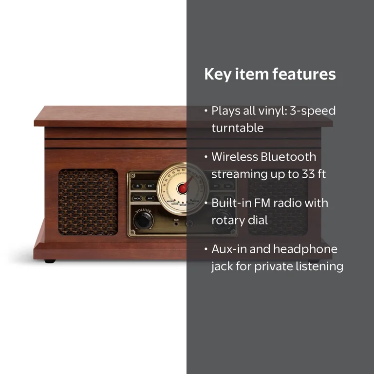 Victrola Lawrence 4-in-1 Bluetooth Record Player - Walmart.com