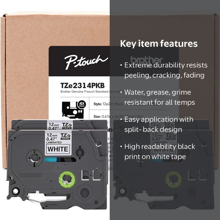 Brother P-touch TZe-231 Laminated Label Tape 1/2