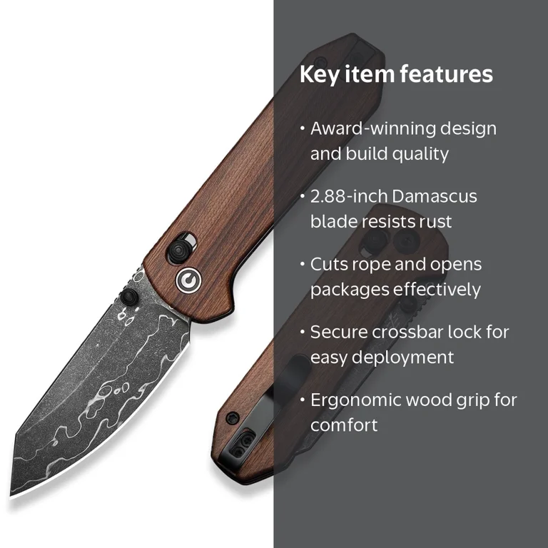 CIVIVI, Folding Pocket Knife, C23073B-DS1, Damascus Blade