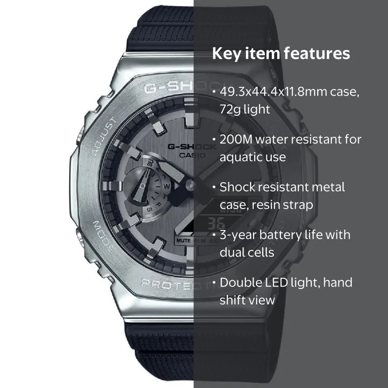 Casio G-Shock Metal Covered Analog Digital GM-2100 Watch GM2100-1A