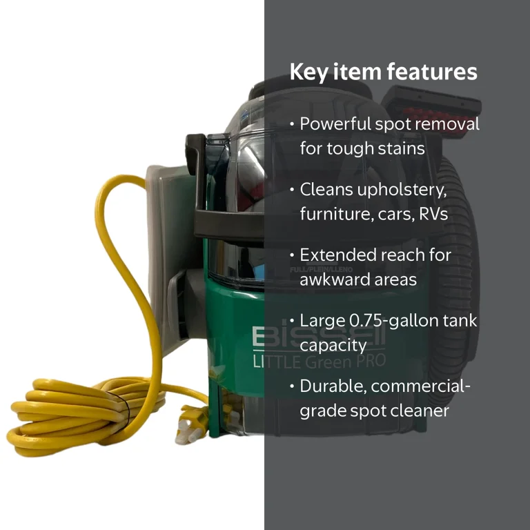 BISSELL, Portable Spot Cleaner, Little Green Pro, 3/4-Gallon Tank