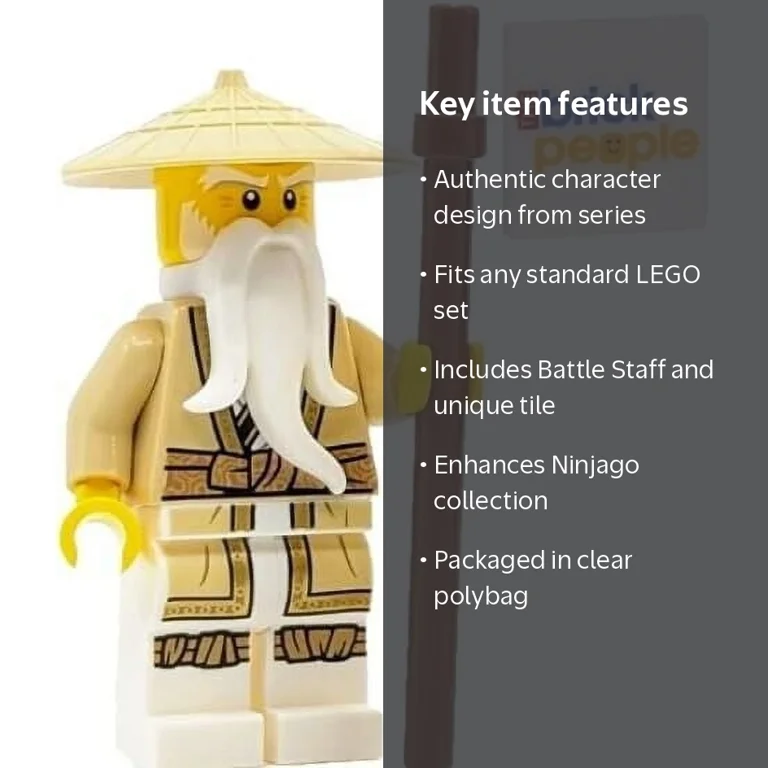 LEGO, Ninjago Sensei Wu Minifigure, Interlocking Block Building