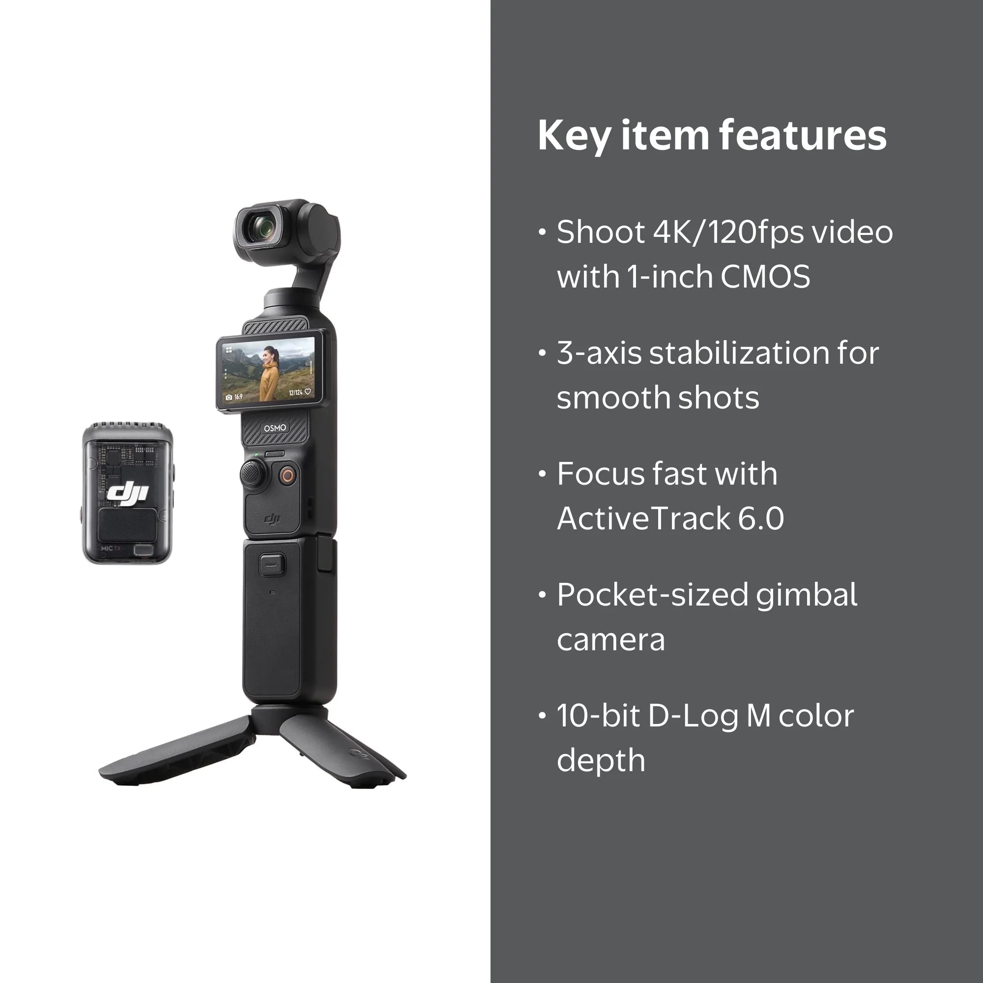DJI Osmo Pocket 3 Creator Vlogging Camera with 1'' CMOS & 4K