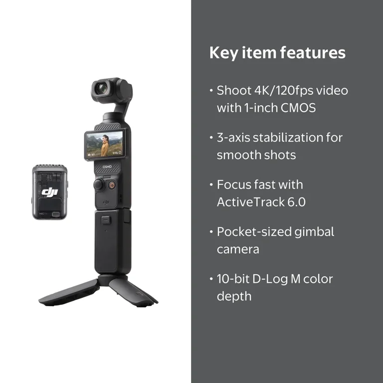 DJI Osmo Pocket 3 Creator Vlogging Camera with 1'' CMOS & 4K